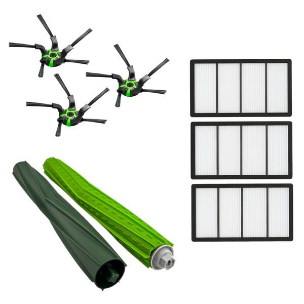 Replenishment Kit for Roomba S9 S9+ – Main Roller, 3 HEPA Filters & 3 Side Brushes