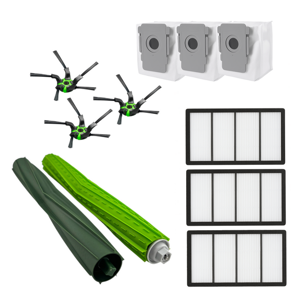 Refill Kit for Roomba S9 S9+ – Roller Brush, 3 HEPA Filters, 3 Side Brushes, 3 Dust Bags